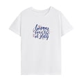 thumbnail image 1 of Camiseta de verano para mujer, ajuste regular, camisetas de verano para vacaciones, deportes, oficina, camping XL, 1 of 7