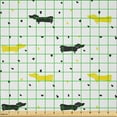 thumbnail image 2 of Ambesonne Dachshund Fabric by the Yard Microfiber, Bicolour Dogs and Hearts, 5 Yards, Black Mustard and White, 2 of 2