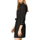 thumbnail image 4 of INSPIRE CHIC Vestido de Manga Larga con Cintura Ceñida y Bolsillos XS Negro, 4 of 8