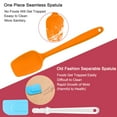 thumbnail image 3 of Unique Bargains 3pcs Kitchen Silicone Spatula Set Heat Resistant Rubber Turner Scraper Cooking Baking Utensils Orange, 3 of 7