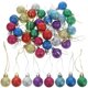 thumbnail image 2 of 80 Uds. Mini bolas de purpurina de Navidad adornos de árbol de bolas colgantes de Navidad multicolor, 2 of 5