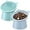 Green, Blue, variant on Zhehao 2 Pieces Plastic Raised Bowl Tilted 15 Degrees Elevated Cat Food and Water Bowls Set Anti Vomit Dog Kitten Food Dishes Pet for Cats and Small Dogs (Black)