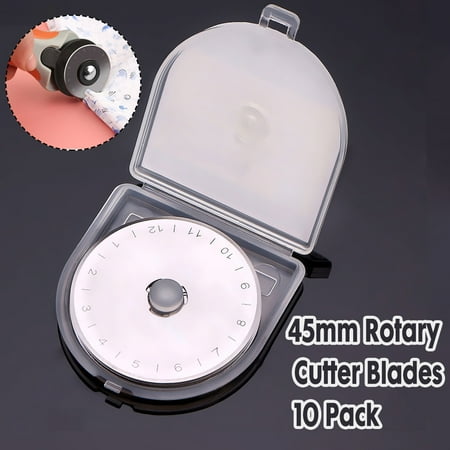 Hill Tribe Silver 45mm - 10pcs 45mm Rotary Cutter Refill Blades Sewing Quilting Tool for Olfa Fiskars