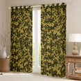 thumbnail image 2 of Camouflage Blackout Curtains,Yellow Army Green Camo Curtains & Drapes,Desert Military Themed Window Curtains,Marble Texture Window Treatments Retro Vintage Style Decor, 2 of 6