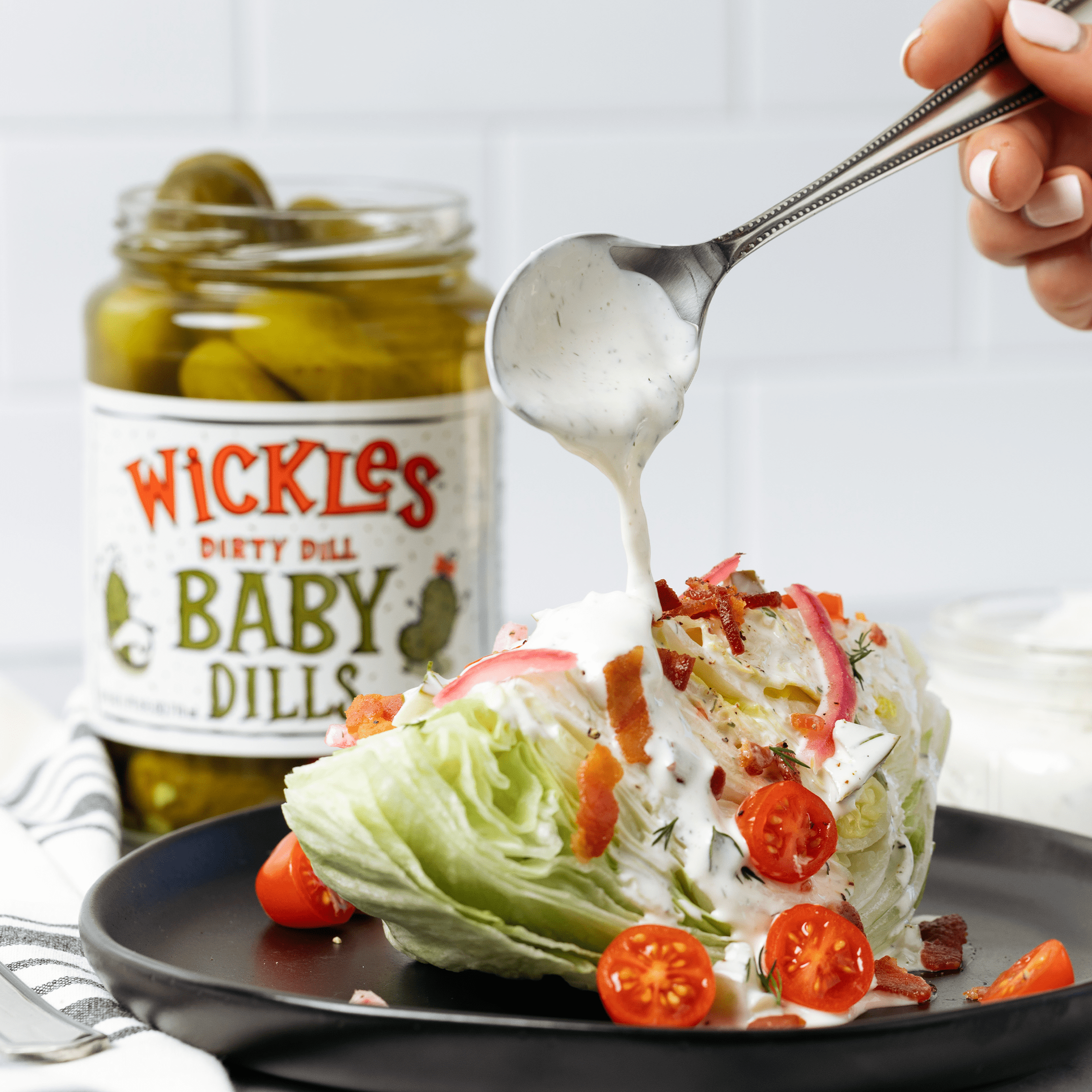 (6 pack) Wickles Dirty Dill Baby Dill Pickles, 24 fl oz Jar