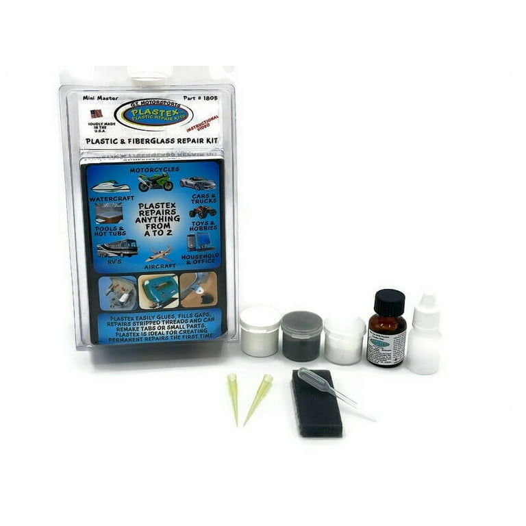Plastex Plastic Repair Kits - Easily Glue, Repair or Remake Broken Plastic,  Fiberglass, Wood & More! Mini Master Small Kit #1805 