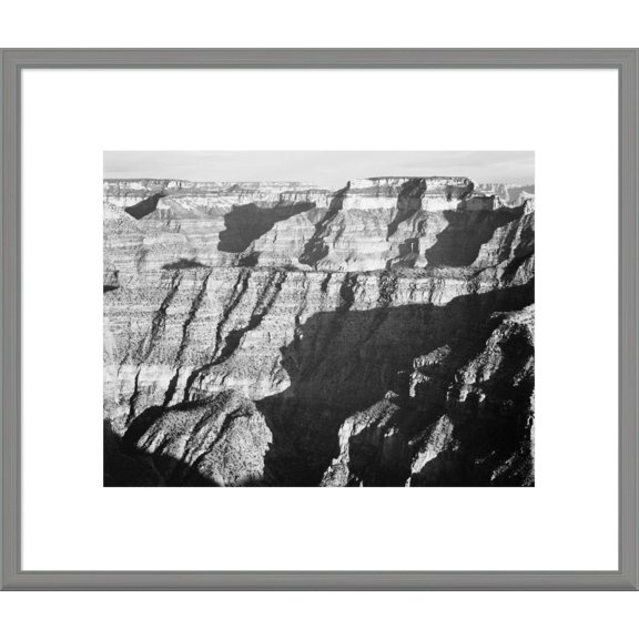 Global Gallery Ansel Adams 'Grand Canyon from North Rim - National Parks and Monuments, 1940' Framed Wall Art