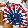 thumbnail image 2 of 4th of July Lounge Shorts Women Wide Leg American Flag Shorts High Waisted Elastic Waist Shorts 2025 Summer Flowy Lounge & Beach Pants with Pockets, 2 of 5