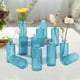 thumbnail image 5 of 12 jarrones de cristal decorativos para flores, portátiles, para bodas Azul cielo, 5 of 9