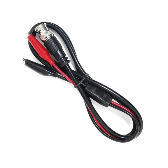 BNC to Two Alligatores Clip Probe Test Cable for Oscilloscope and Diagnostic Testing