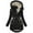 Black, variant on TJAZFJPA Duster Coat Women's Winter Warm Woolen Collar Women's Zipper Long Sleeved Slim Padded Jacket with Hooded Padded Jacket Women's Quilted Lightweight Jackets Athletic Zip up Jacket Women