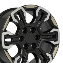 OE Wheels CV65 18 Inch Rim Fits Silverado 1500 ZR2 Style 6x139.7 18x8.5 Satin Black Machined Face - Two Tone - Hollander 14089 (1)