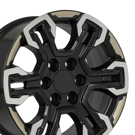 OE Wheels CV65 18 Inch Rim Fits Silverado 1500 ZR2 Style 6x139.7 18x8.5 Satin Black Machined Face - Two Tone - Hollander 14089 (1)