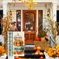 thumbnail image 4 of Thanksgiving Pumpkin Garden Flag, Welcome Fall Garden Flags 12x18 Double Sided for Outside, Small Yard Burlap Flag Vertical Rustic Porch Lawn Mini Decorations Outdoor, 4 of 6