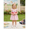 thumbnail image 4 of Cenuakty Toddler Baby Girls Plaid Dress Summer Fashion Back to School Bus Embroidery Flying Sleeve A Line Dress, 4 of 9