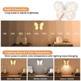 thumbnail image 4 of Fega LIGHT Bright Dimmable Butterfly LED Night Light, Smart Motion Sensor Night Light Lamp with Spotlight and 2 Color Temperature, Magnetic Rechargeable Nightlight for Kids Room, Wall, 4 of 6