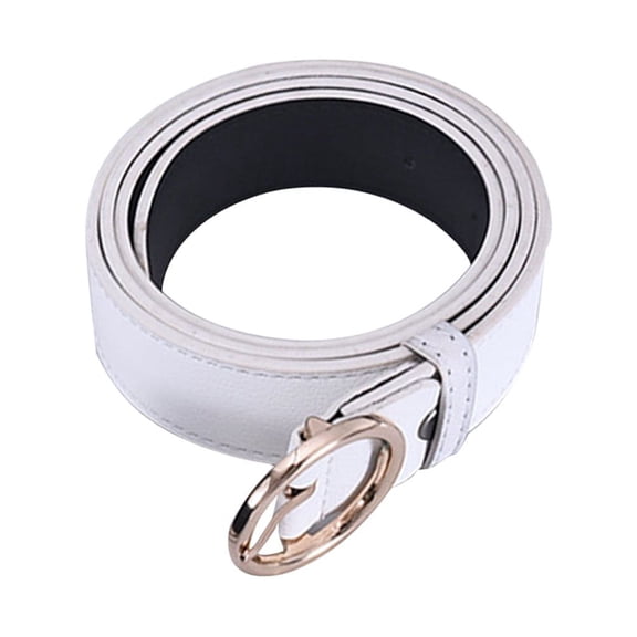 Waist Belt for Jeans Simple Fashion Belt Simple and Versatile Belt Miss White 95*3cm