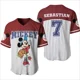 thumbnail image 4 of Camisetas de béisbol de dibujos animados de Mickey Mouse de Disney MINISO para niños adultos, camisetas de manga corta de moda de gran tamaño en 3D de Minnie, 4 of 5