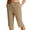 Khaki, variant on OVAFBAU Women's Capris Pants Lounge Pants Elastic Waist Capris Drawstring Loose Casual Summer Pants with Pockets
