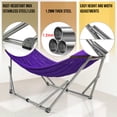 thumbnail image 4 of Tranquillo Hamac Double avec Support Capacité 550lb Acier Inoxydable Hamac Double avec Barre d'Écartement/support Robuste Flexible Portable, Extérieur Intérieur, Violet, 4 of 5