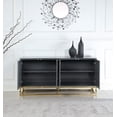 thumbnail image 2 of Best Master Furniture Senior 64" Transitional Wood Sideboard in Gray/Gold Plated, 2 of 2