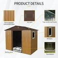 thumbnail image 3 of 8 ft x 4 ft Outdoor Metal Storage Shed with Window and Metal Foundation for Backyard, Patio, Lawn, 3 of 9
