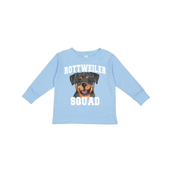 Inktastic Dog Rottweiler Squad Boys or Girls Long Sleeve Toddler T-Shirt