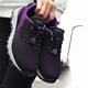 thumbnail image 5 of Tenis Zapatos Cordones Elásticos Transpirables Unisex para Deporte Outdoor (38 ) Negro Morado Likrtyny Tenis De Mujer Tenis De Hombre, 5 of 5