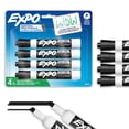 thumbnail image 1 of EXPO Dry Erase Markers, Low Odour Ink, Chisel Tip, Black, 4 Count, 1 of 8