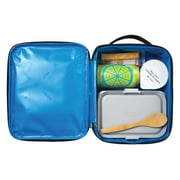 PackIt Freezable, Reusable Upright Lunch Box, Charcoal and Black