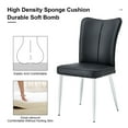 thumbnail image 6 of Armless Dining Chairs, PU Leather Office Chairs with High Back and Metal Legs, Kitchen Chairs for Dining Room, Living Room, Leisure, 6 of 9