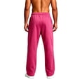 thumbnail image 4 of Men's Straight Leg Sweatpants Elastic Waist Drawstring Loose Fit Open Bottom with Pockets Lounge Pants, 4 of 4