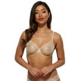 thumbnail image 3 of Women's Gossard 13001 Glossies Lace Sheer Bra (Raspberry Blush 36FF), 3 of 9