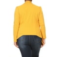 thumbnail image 4 of Women's Casual Plus Size Blazer Long Sleeve Open Front Solid and Print, 4 of 5