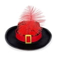 thumbnail image 3 of Byoo Toddler Boys Feather Decorated Top Hat Wide Brim Vintage Western Fashion Top Hats, 3 of 3