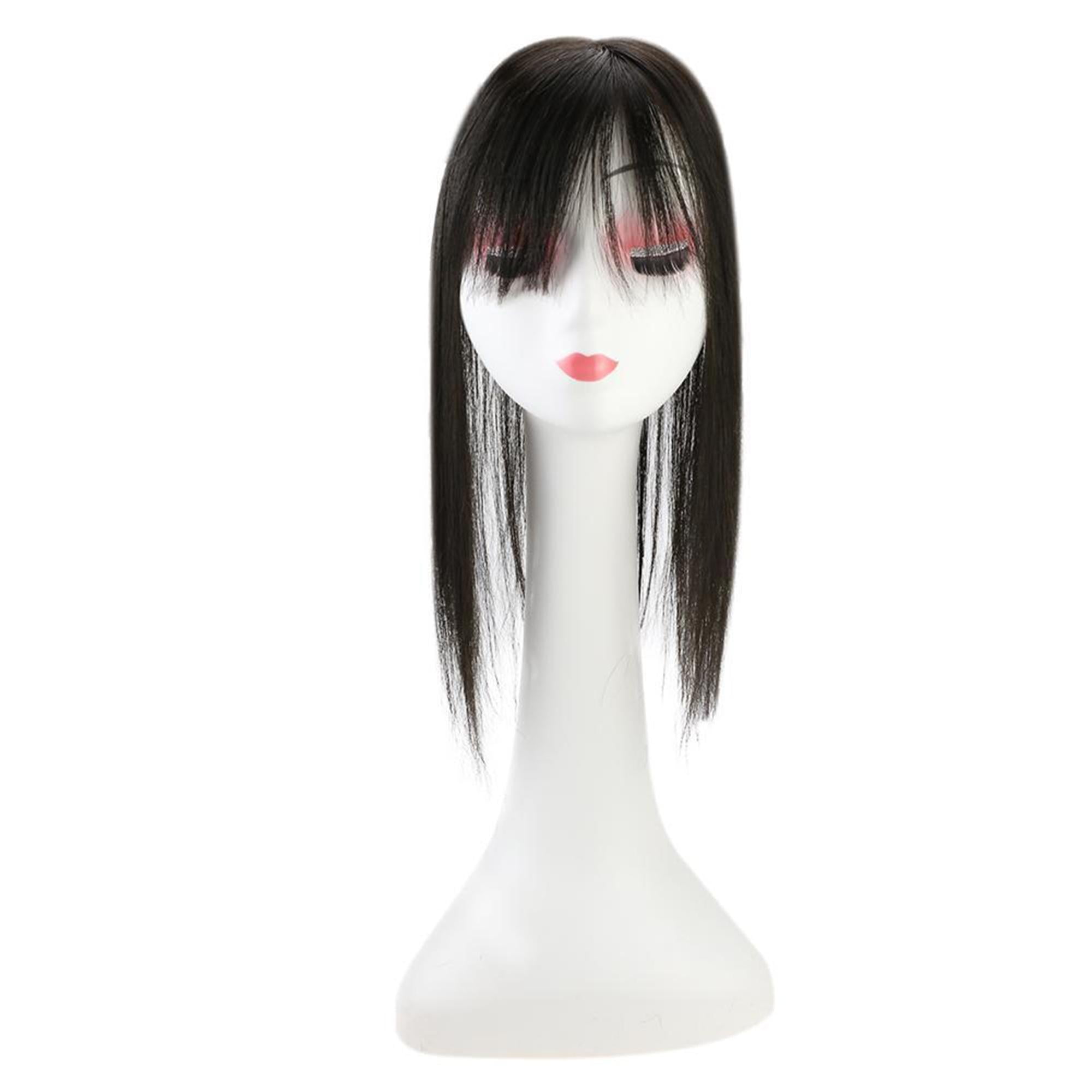 Full Shine Black Hair Toppers For Women 14" Clip in Hair Extensions