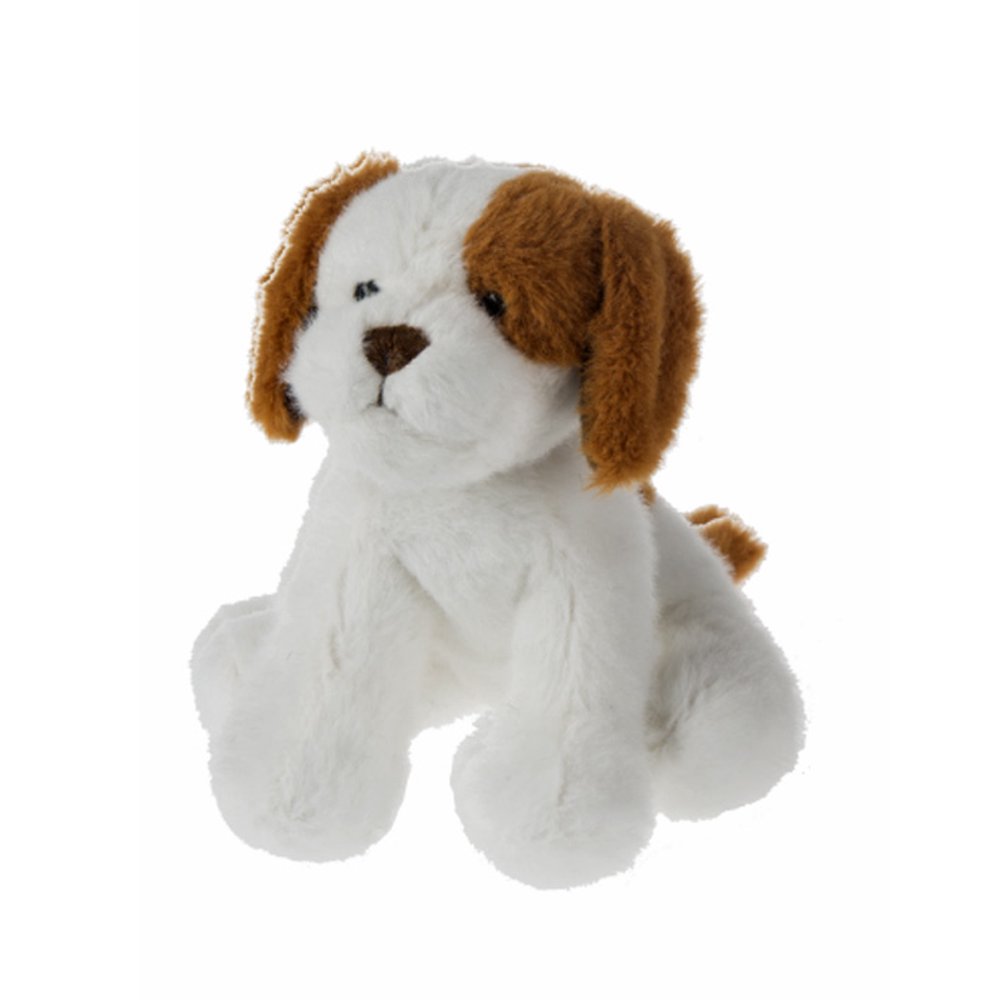 Soft Spots Mini Light Brown and White Puppy Plush Toy By Ganz