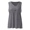 thumbnail image 3 of Tank Tops for Women Dandelion Printed Loose V Neck Tunic Blouses Casual 2024 Summer Sleeveless T-Shirts, 3 of 3