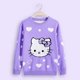 thumbnail image 5 of Hello Kitty cuello redondo de felpa engrosada dibujos animados niños suéter niñas suéter de algodón Otoño Invierno pulóver ropa de moda, 5 of 5