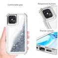 thumbnail image 3 of CoverON Apple iPhone 12 Pro Max Case (6.7"), Liquid Glitter Military Grade Heavy Duty Full Body Clear Bling Quicksand Cover, Silver, 3 of 8