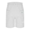 thumbnail image 5 of DPTALR George Corduroy Shorts Men with Pockets Mens Drawstring Elastic Waist for Spring Summer Beach Casual Shorts #White Big and Tall Men L, 5 of 5