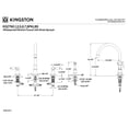thumbnail image 5 of Kingston Brass KS2798PKLBS Duchess Double-Handle 4-Hole Widespread Kitchen Faucet with Brass Sprayer in Brushed Nickel, 5 of 8