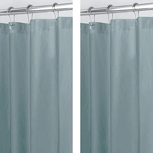 mDesign Plastic, Waterproof, Mold/Mildew Resistant, PEVA Shower Curtain