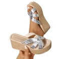 thumbnail image 4 of Summer Plus Size Sandals for Women Fashionable Casual Versatile Beach Wedge Plus Size Sandals Round Toe Open Toe Slippers, 4 of 9