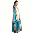 thumbnail image 3 of WeHello Women's shirt peacock print kimono long style clothes summer casual swimsuit cardigan, 3 of 9