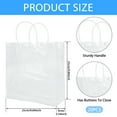 thumbnail image 2 of NUAHRHY 20PCS Clear Gift Bags Transparent Present Bags with Handle and Button Small/Medium PVC Gift Wrap Tote Bags Waterproof Party Favor Bags Candy Packaging Bags for Birthday, 2 of 8