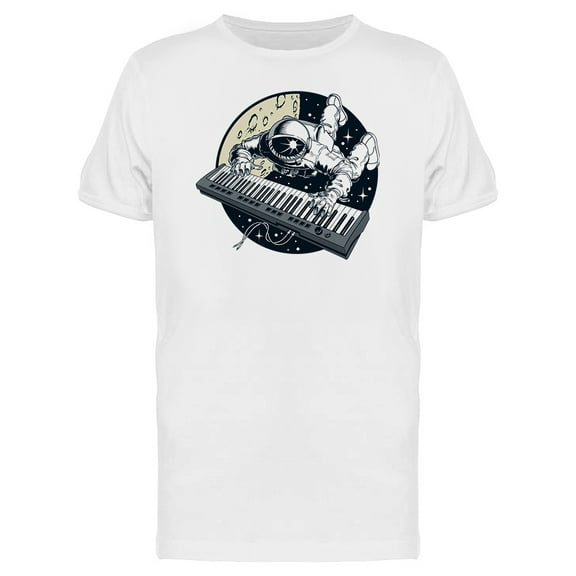 Astronaut Playing Piano In Space T-Shirt Men -Image by Shutterstock, Male 3X-Large