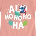 thumbnail image 3 of Lilo & Stitch - Alo Ho Ho Ho Ha - Girls Fitted Short Sleeve Tee, 3 of 5