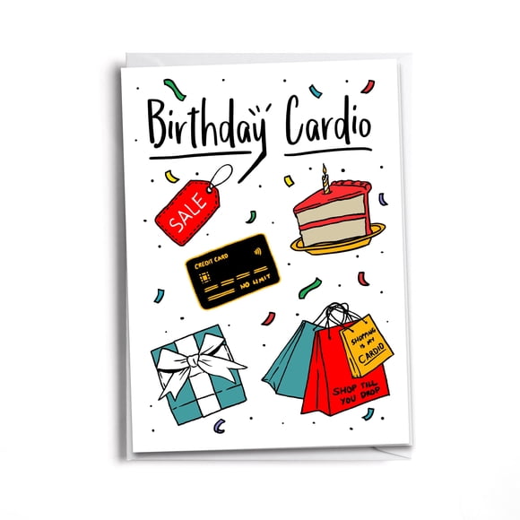 Tarjeta de cumpleaños inspirada en Sole Birthday Cardio para compradores