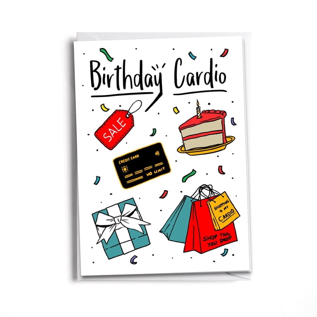 Tarjeta de cumpleaños inspirada en Sole Birthday Cardio para compradores